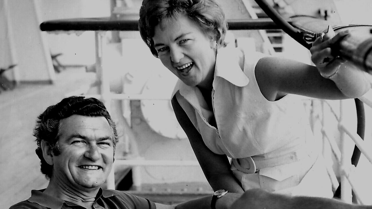 Bob and Hazel Hawke before leaving on a 14-day cruise in 1972.