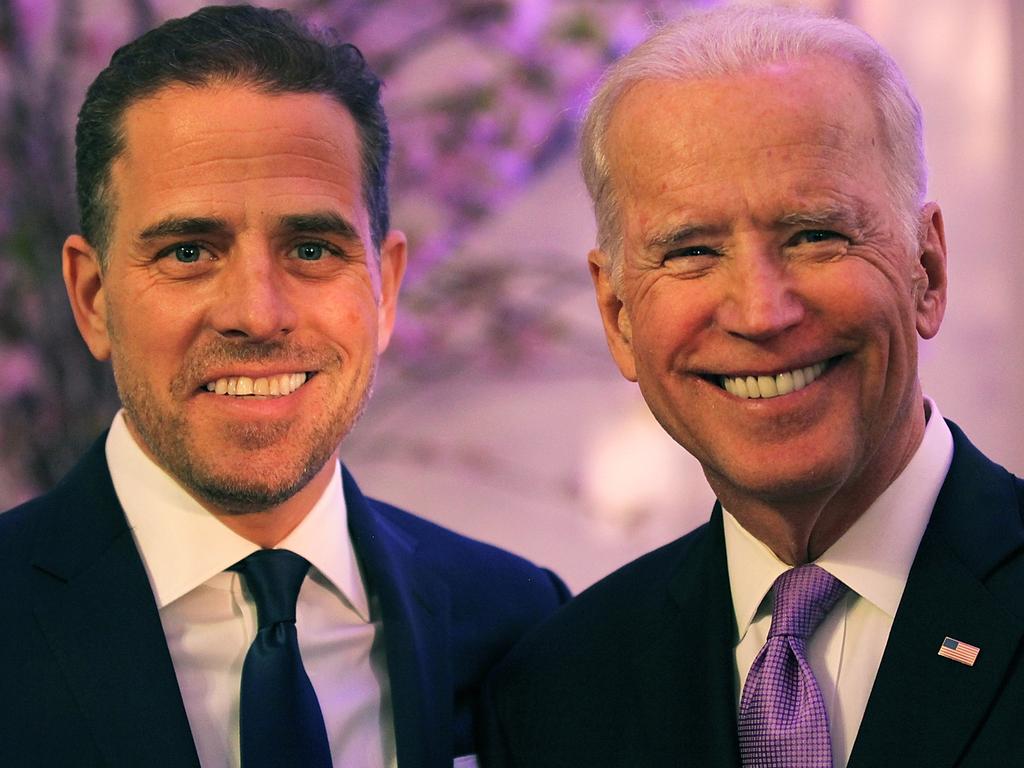 World Food Program USA Board Chairman Hunter Biden (L) and presidential hopeful Joe Biden. Both have been attacked by Donald Trump. Picture: Teresa Kroeger/Getty Images