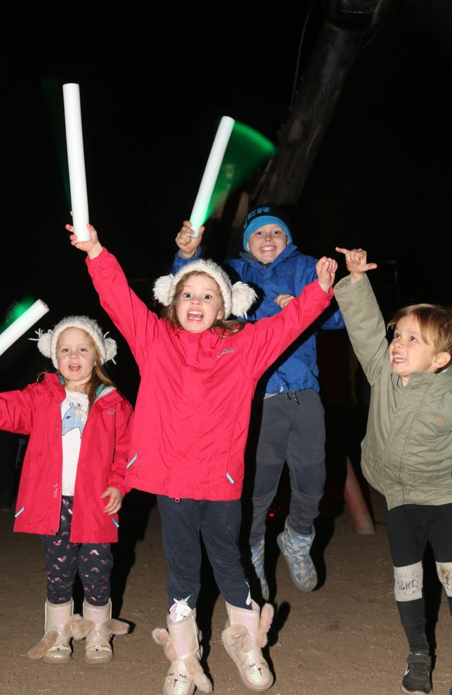 Shayla, Shelby and Ryder Dawson and Bae Hewitt enjoying their time at the Killarney Bonfire Night.