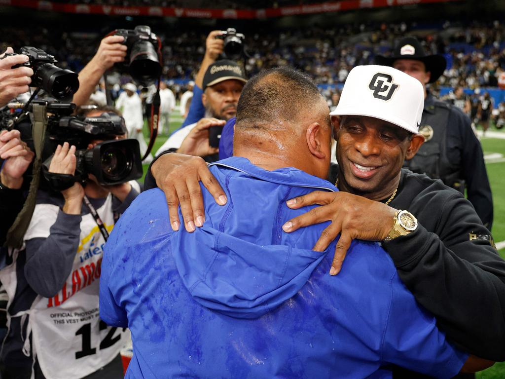 The Dallas Cowboys have reportedly approached two-code star Deion Sanders for their vacant head coaching role. Picture: Ronald Cortes / GETTY IMAGES NORTH AMERICA / Getty Images via AFP