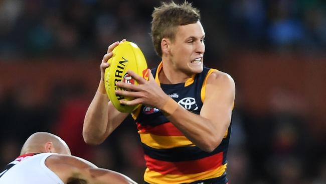 Jordan Dawson set the tone for of the Crows in the midfield. Picture: Mark Brake/Getty Images