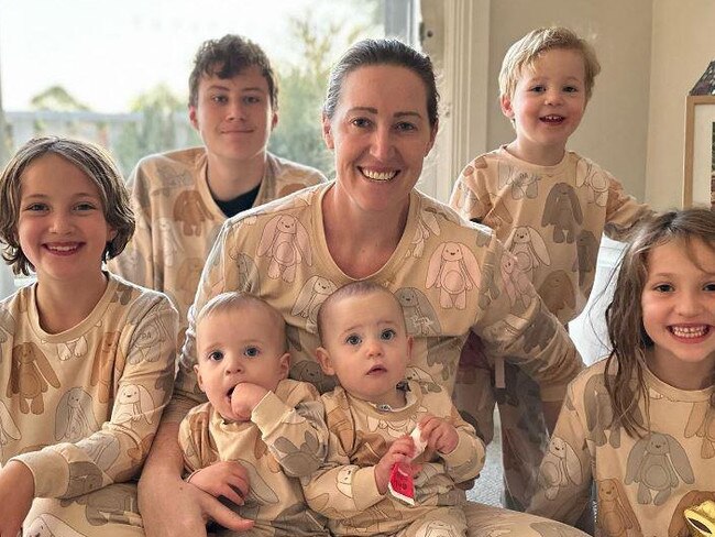 Jana Pittman and her rainbow family of children