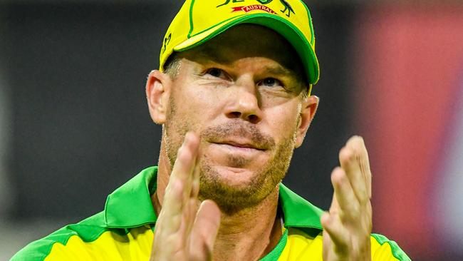 David Warner during the first T20 match against South Africa at the Wanderers ground in Johannesburg. Picture: Gallo Images