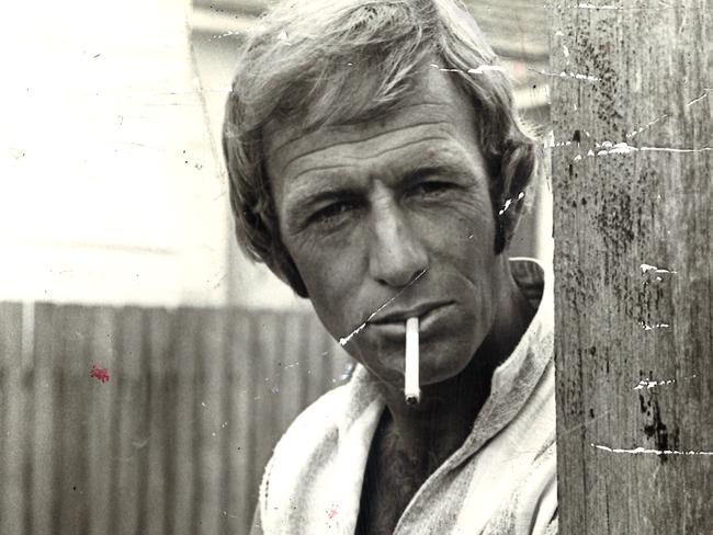 Paul Hogan during his formative years as a rigger on the Sydney Harbour Bridge. Picture: Supplied.