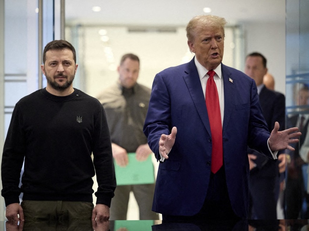 Mr Zelensky with US President-elect Donald Trump on September 27, 2024. Picture: AFP Photo/Ukrainian Presidential Press Service