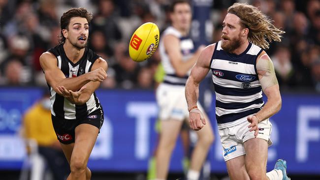 The Magpies need to be brave with their ball movement. Picture: Michael Klein