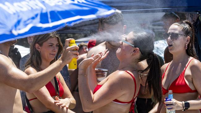 People pictured at Bronte Beach on Christmas Day. Picture: Daily Telegraph/ Monique Harmer