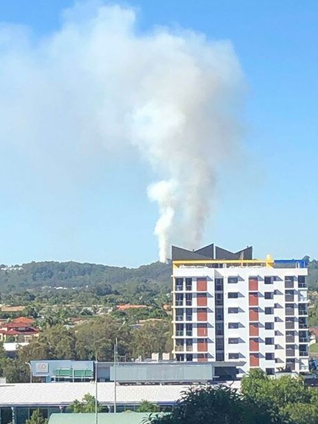 Photos taken by residents show the size of the smoke cloud. Photo: Micheal Black