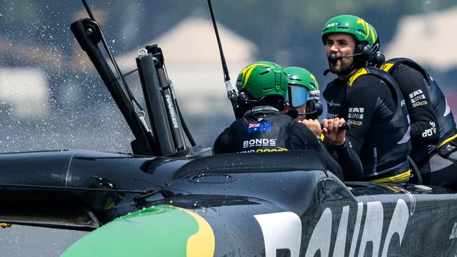 Jason Waterhouse, flight controller of the Flying Roos, during the New York SailGP. Picture: Supplied