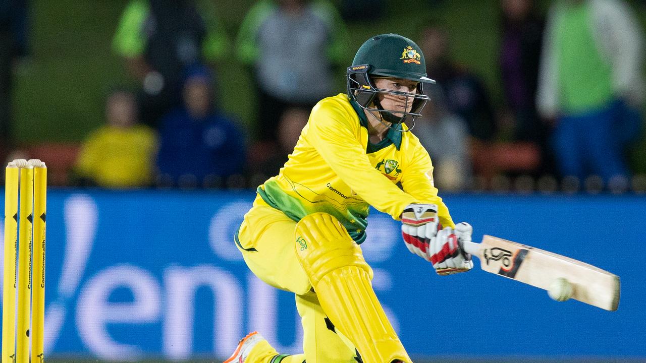 Rachel Haynes of Australia batting during the first match of the Women's Twenty20 (T20) Series between Australia and New Zealand. Picture: AAP