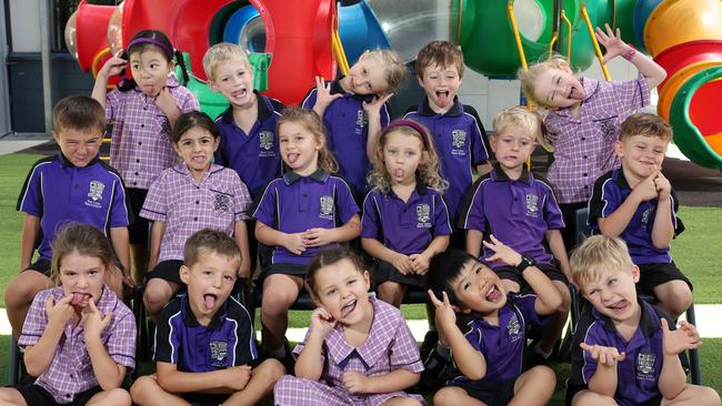 My First Year: Broadbeach State School Prep H. Front row: Rose, Hugo, Blake, Isaac, Archie. Middle row: Bentley, Alana, Ava, Frankie, Eddy, Valentino. Back row: Rita, Boston, Lily, Oscar, Shiloh.. Picture Glenn Hampson