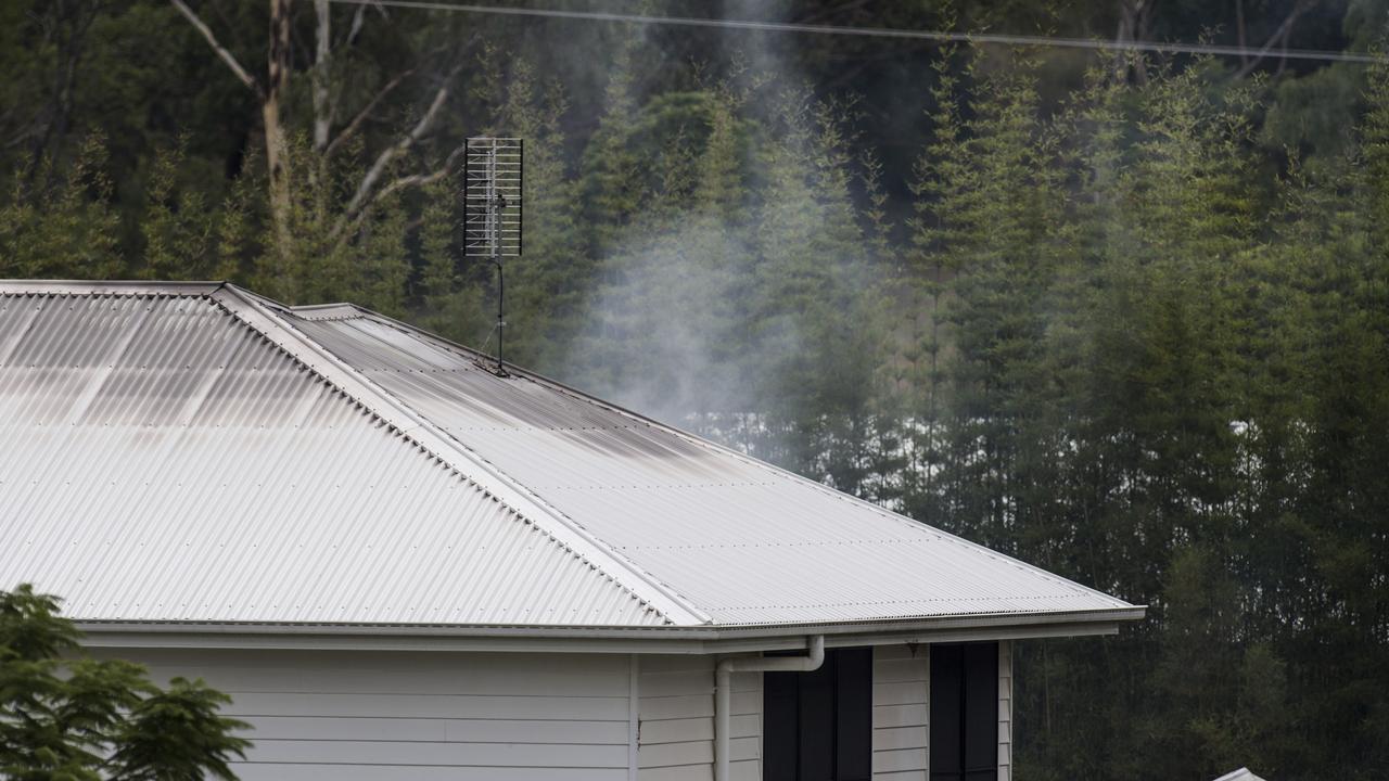 Withcott home catches ablaze on Sunday, January 22. Picture: Kevin Farmer