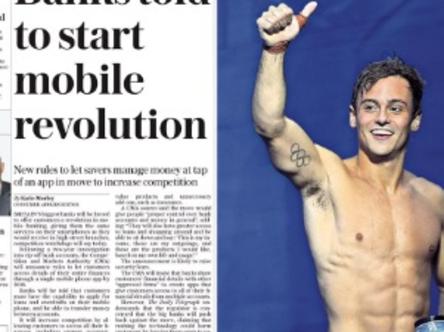 Tom Daley front page