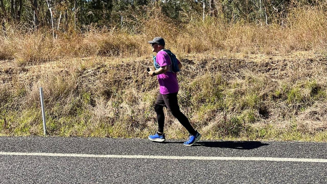 Senior Constable Tom Mort encourages the public to join him on the run, or to give him a wave as he passes by.