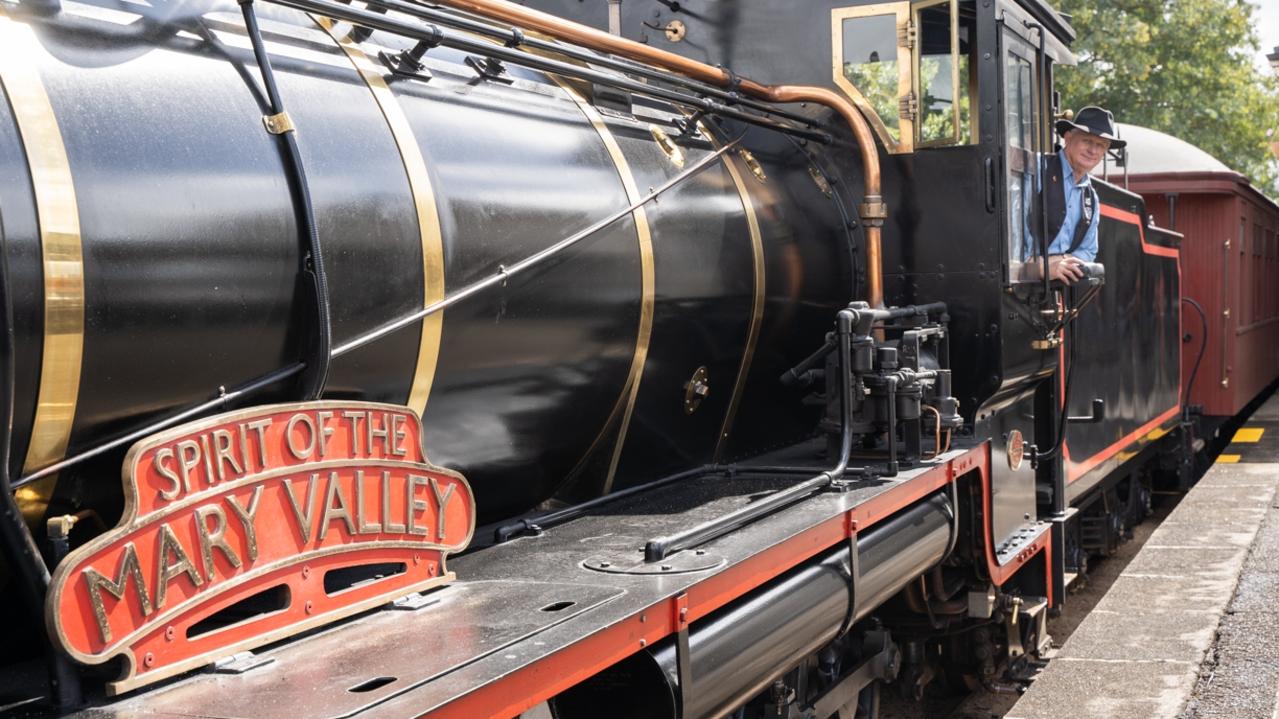 Gympie RSL and Mary Valley Rattler commemorates the men carried off to fight in the Frist World War and Second World War with a special train ride to Amamoor raising funds for veterans experiencing homelessness. Picture: Christine Schindler