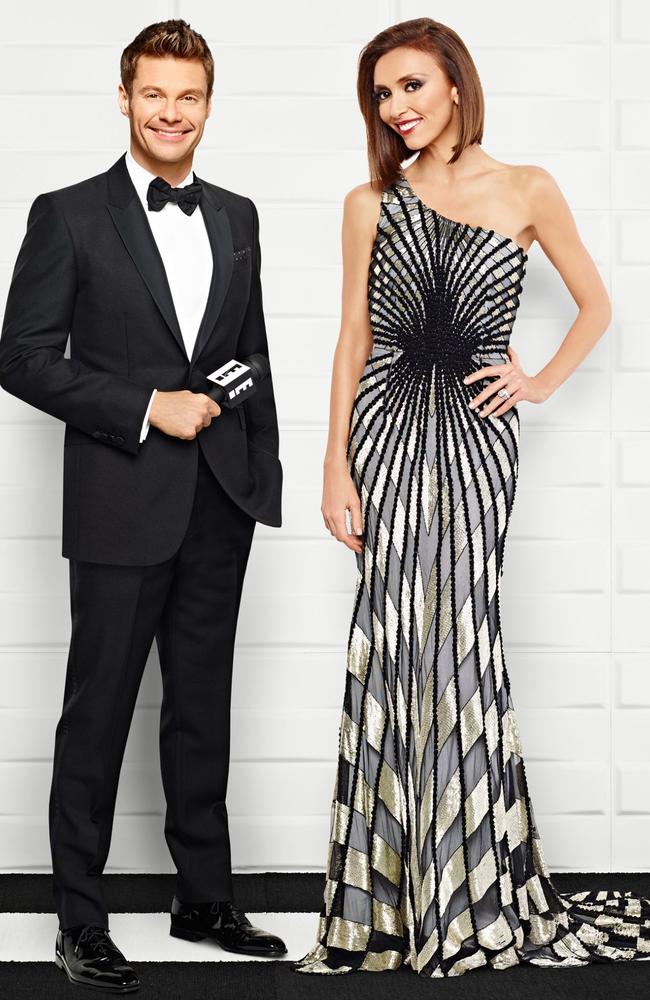 Seacrest with E! co-host Giuliana Rancic. Picture: Brian Bowen Smith/E!