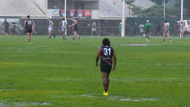 Images from the Round 9 NTFL MPL/WPL clash between the Tiwi Bombers and Palmerston Magpies at Bathurst Island, 30 November 2024. Picture: Darcy Jennings