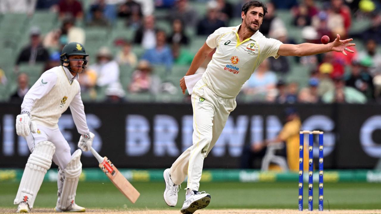 Mitchell Starc has recieved mostly positive news on his injured finger. Picture: AFP