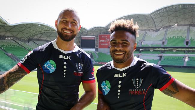 Rebels with a cause: Quade Cooper (left) and Will Genia will need to be at their best when the Queensland Reds visit. 