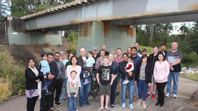 Acacia Ridge and Algester residents came together to take a stand against the Inland Rail project. Photo: Kristy Muir