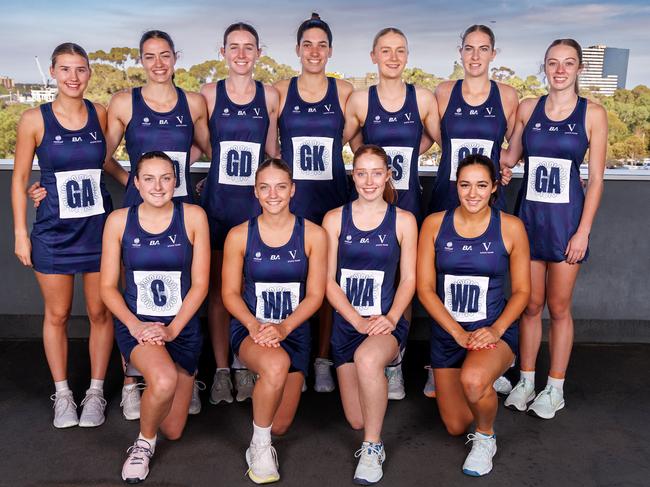 VIC U19 netball State team for NNC 2024 Photo: Grant Treeby/ NV