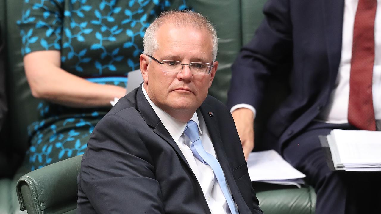 Scott Morrison during Question Time in the House of Representatives Chamber at Parliament House in Canberra. Picture: Kym Smith