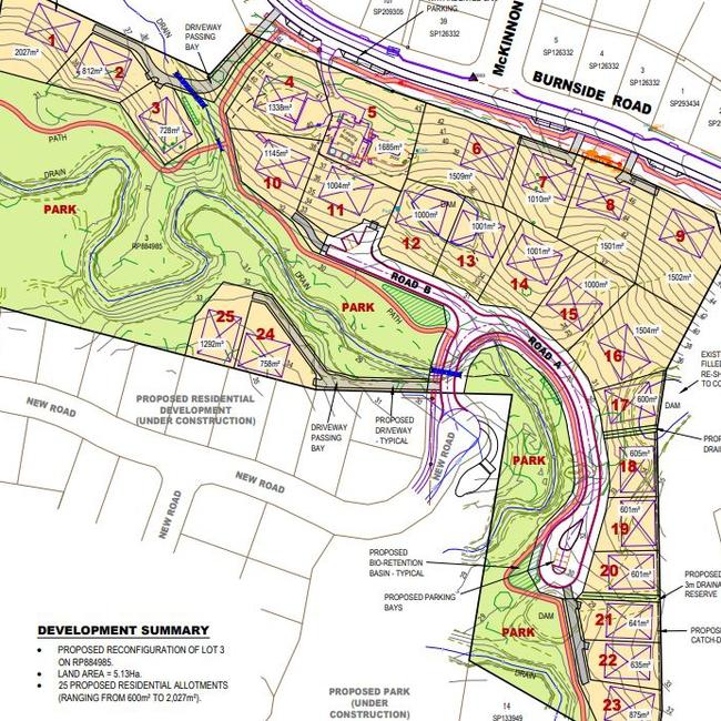 FPMC Property No. 3 Pty Ltd has applied to create an additional 25 housing lots on a countryside property at 50 Burnside Rd in Perwillowen. Picture: Supplied