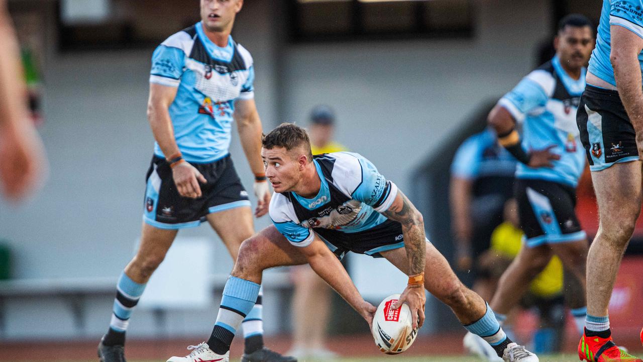 Jayden Sneddon as Northern Sharks take on Litchfield Bears in the 2023 NRL NT grand final. Picture: Pema Tamang Pakhrin