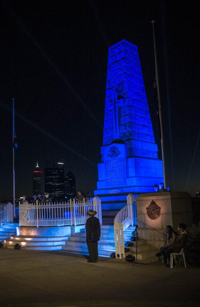 The Anzac Day dawn service in Perth. Picture: AAP