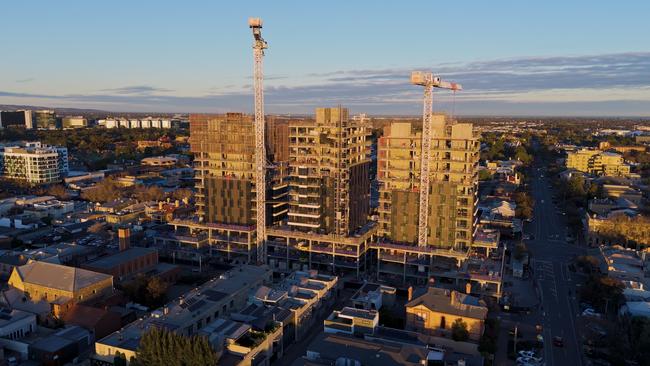 Eighty Eight O'Connell construction in North Adelaide. Picture: Supplied / Commercial &amp; General