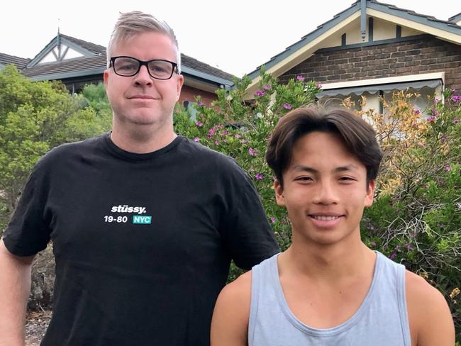 Jared Burnett and Tan Tran both rescued two members of the public while ski training with Aldinga Bay SLSC. Picture: Supplied