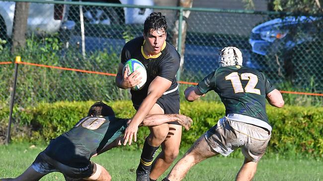 St Laurence's player Mikael Ibrahim AIC First XV rugby match between Villanova College and St Laurence's College. Saturday May 28, 2022. Picture, John Gass