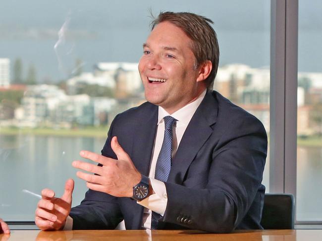 Canaccord has announced it will acquire Patersons Securities. Patersons executive chairman (L) Michael Manford, pictured with Canaccord chief executive Marcus Freeman.   Picture: Megan Powell The West Australian.