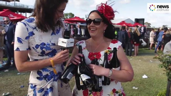 Melbourne Cup 2017 Drunken Antics Begin At Flemington Photos Herald Sun 