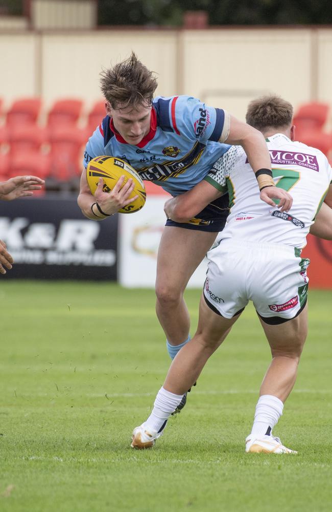 Bud Smith for Clydesdales against Ipswich Jets. Picture: Nev Madsen.