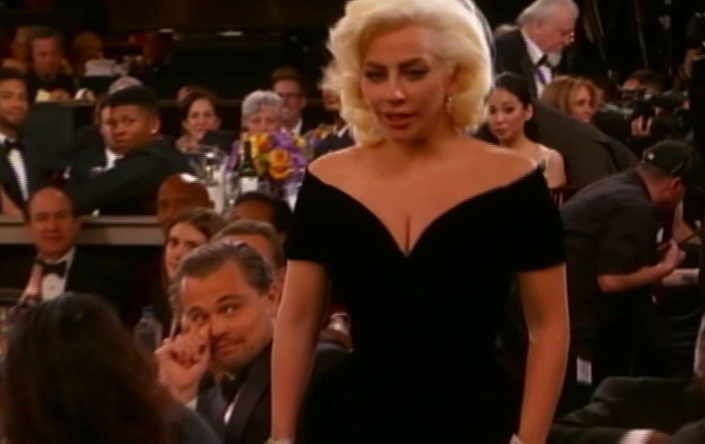 Watch DiCaprio's face as Gaga wins Golden Globe