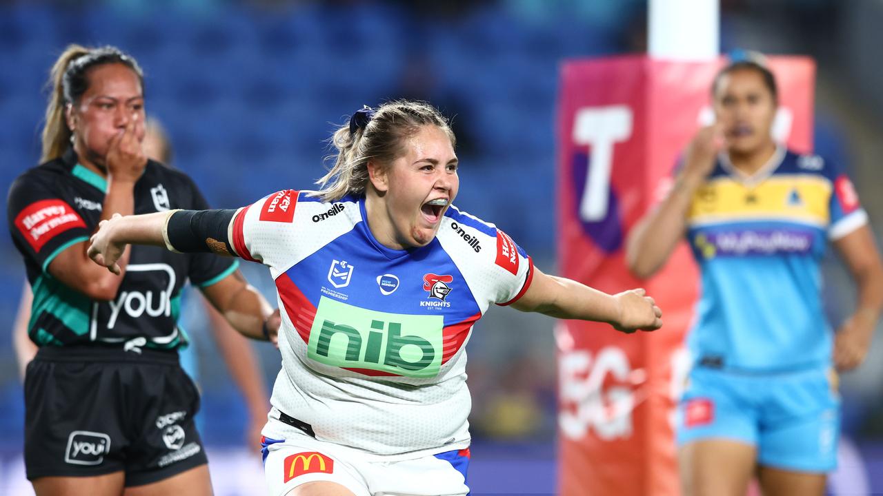 Caitlan Johnston is free to play in Sunday’s NRLW grand final thanks to a rule change that will allow her to pay a fine rather than cop a suspension. Picture: Chris Hyde/Getty Images