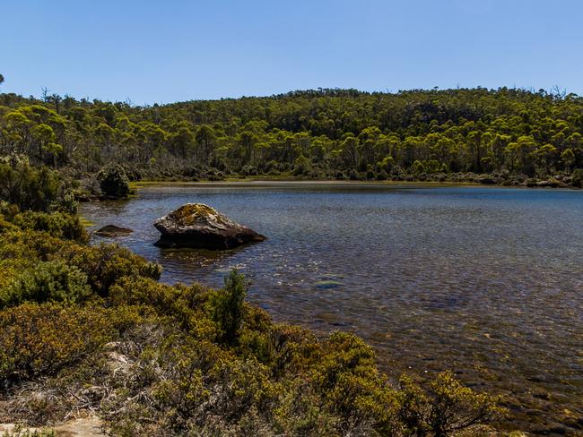 Lake Malbena looking towards Halls Island in central Tasmania. Picture: LYNDSEY EVANS