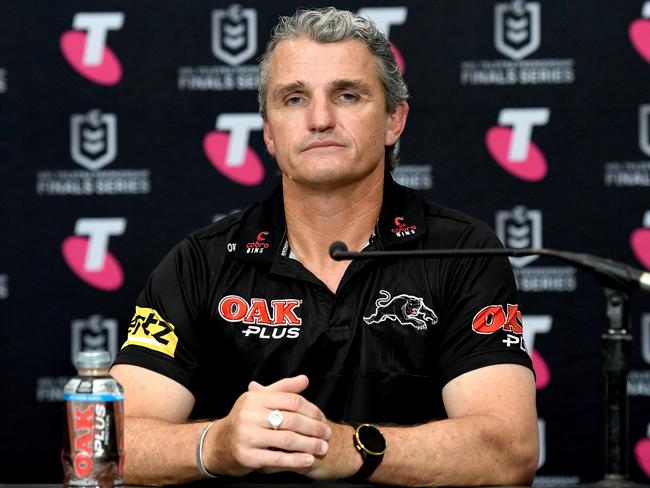 Cleary’s Panthers have the chance to make up for last year’s grand final loss when the face the Rabbitohs on Sunday. (Photo by Bradley Kanaris/Getty Images)