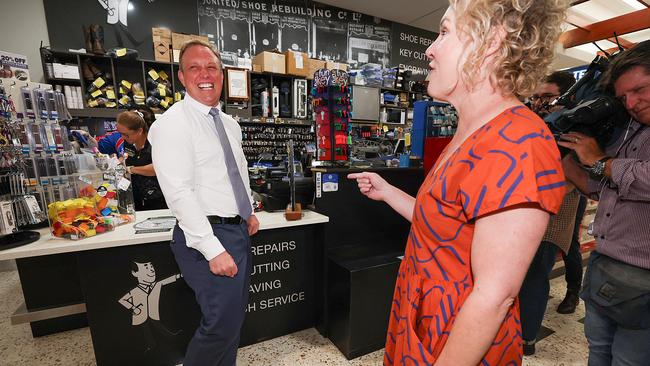 Queensland Premier Steven Miles visits Caneland Central in Mackay. Pic: Adam Head