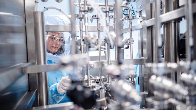 The Covid-19 vaccine developed by BioNTech and Pfizer being manufactured in January in Marburg, Germany. Picture: BioNTech/Reuters