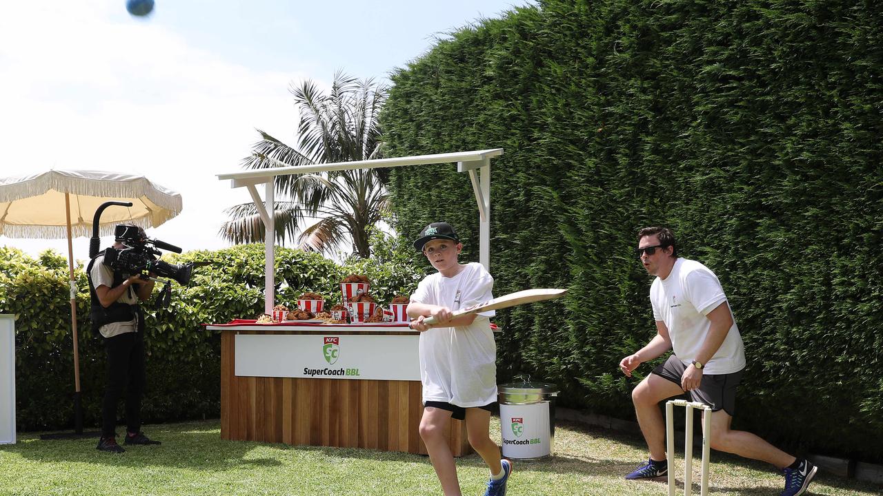 A backyard cricket match with Shane Warne was one of the highlights of the launch.