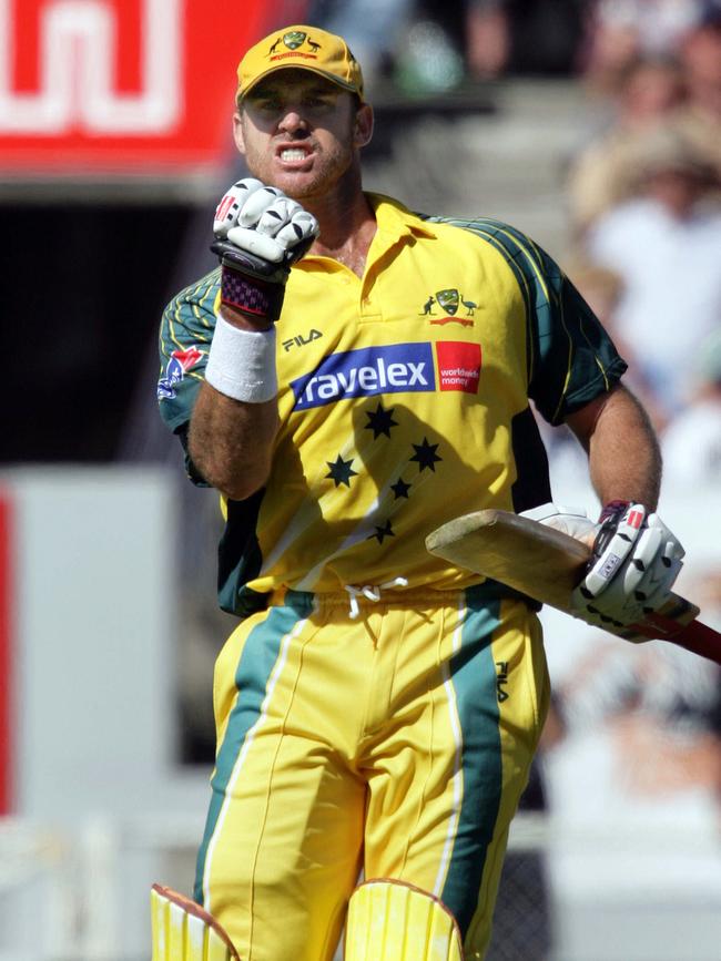 Matthew Hayden says scoring runs becomes ‘like a drug’ when you’re in the zone. Picture; Simon Baker