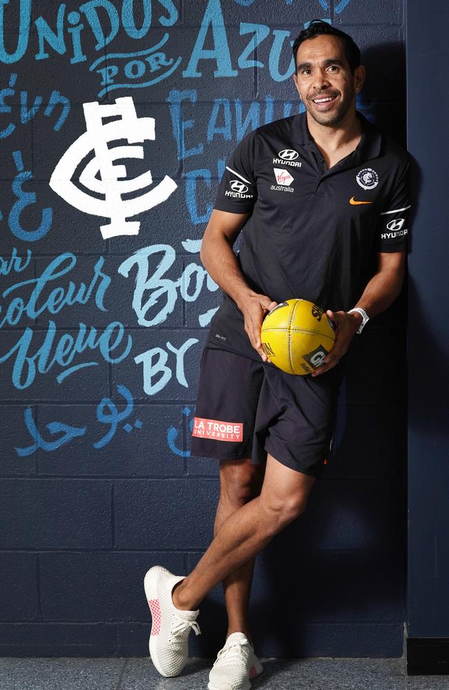 Eddie Betts during a Carlton Blues press conference in Melbourne. Picture: AAP