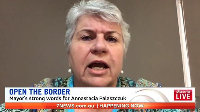 More Plains Mayor Katrina Humphries has slammed the Queensland Premier as ‘heartless’ and said she had been ‘hung up on and sworn at’ when she tried to contact the Queensland Government. Picture: Sunrise