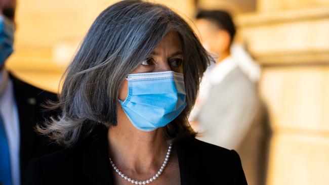 Chief public health officer Nicola Spurrier revealed she was heckled in the street for wearing a face mask where it wasn’t mandatory. Picture: NCA NewsWire / Morgan Sette