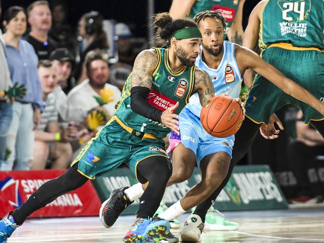 Jordon Crawford of the Jackjumpers in action during an NBL match at the Silverdome last season. (Photo by Simon Sturzaker/Getty Images)