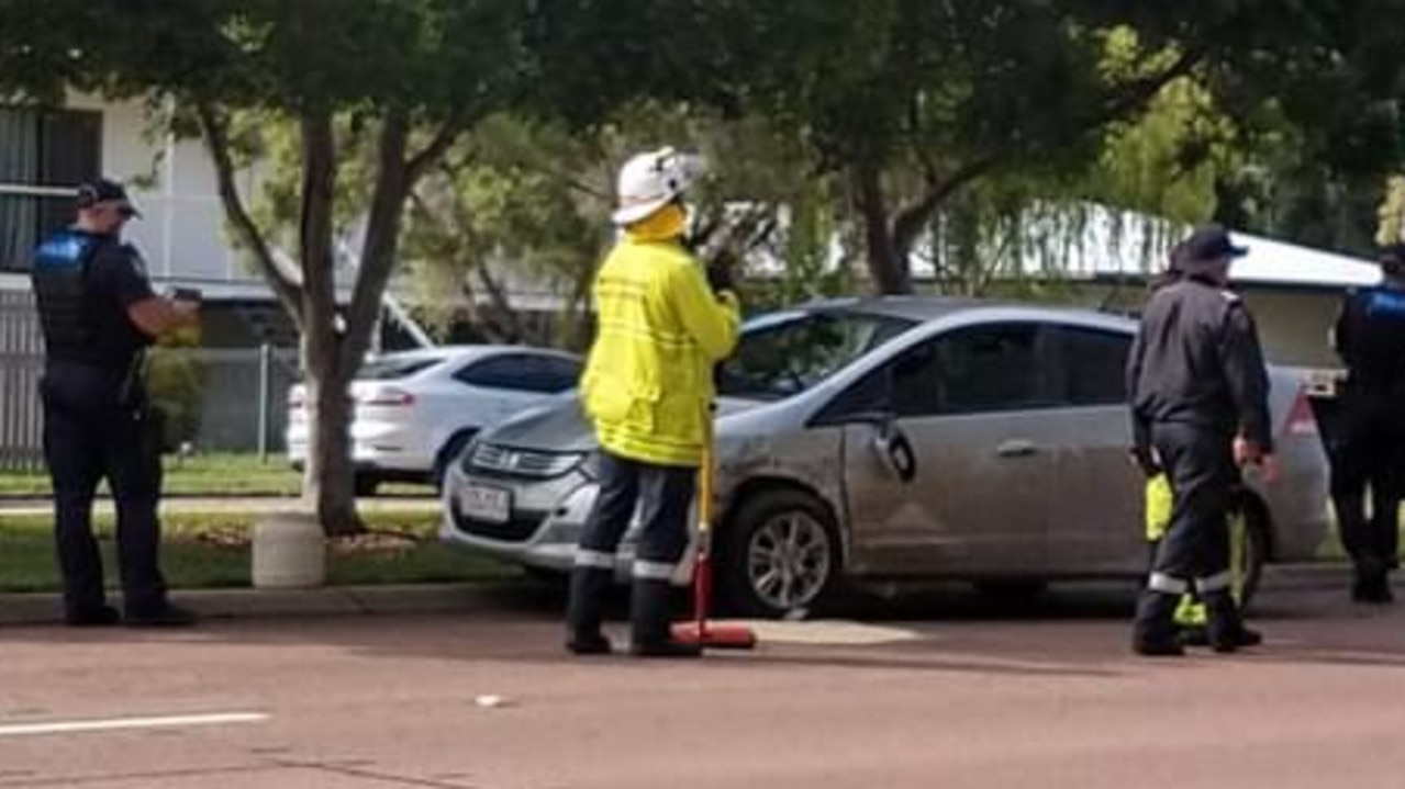 Townsville Youth Crime Group Of Juveniles Crash Stolen Car Outside