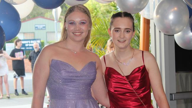 Tyla Paterson and Brooke at the Beerwah State High School formal 2023.