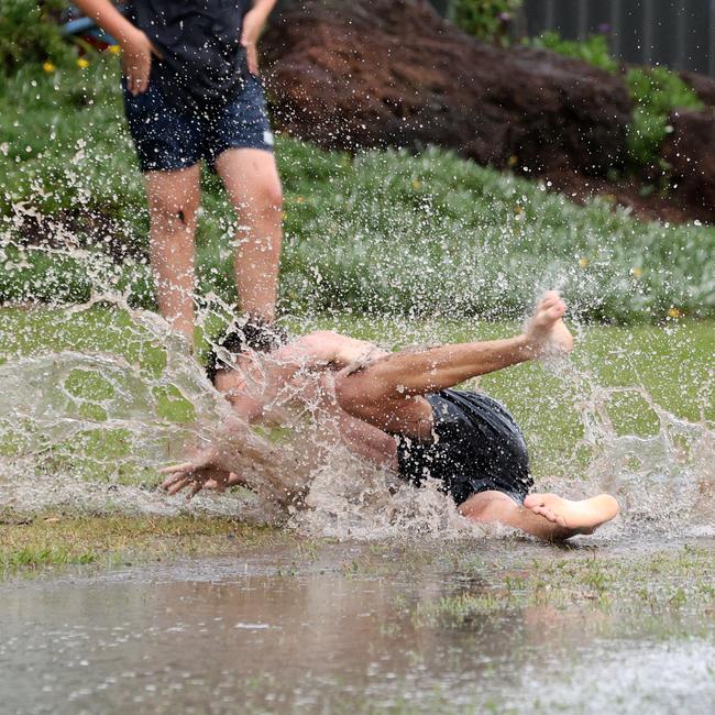 A local kid takes a spill.
